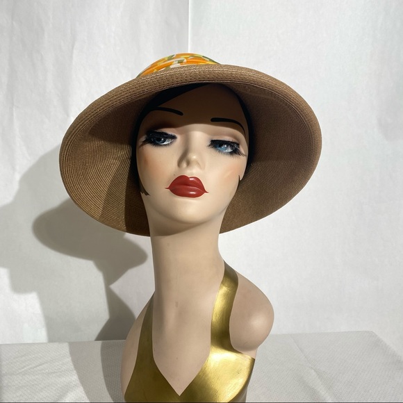 Mary Sachs Vintage Woven W/ Floral Ribbon Hat main image 8